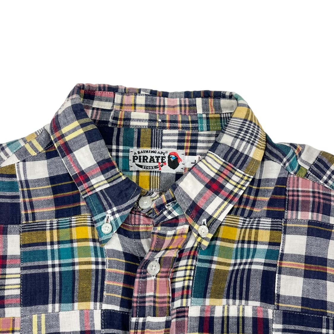 베이프 패치워크 마드라스 체크셔츠 Bape pirate 상품이미지5
