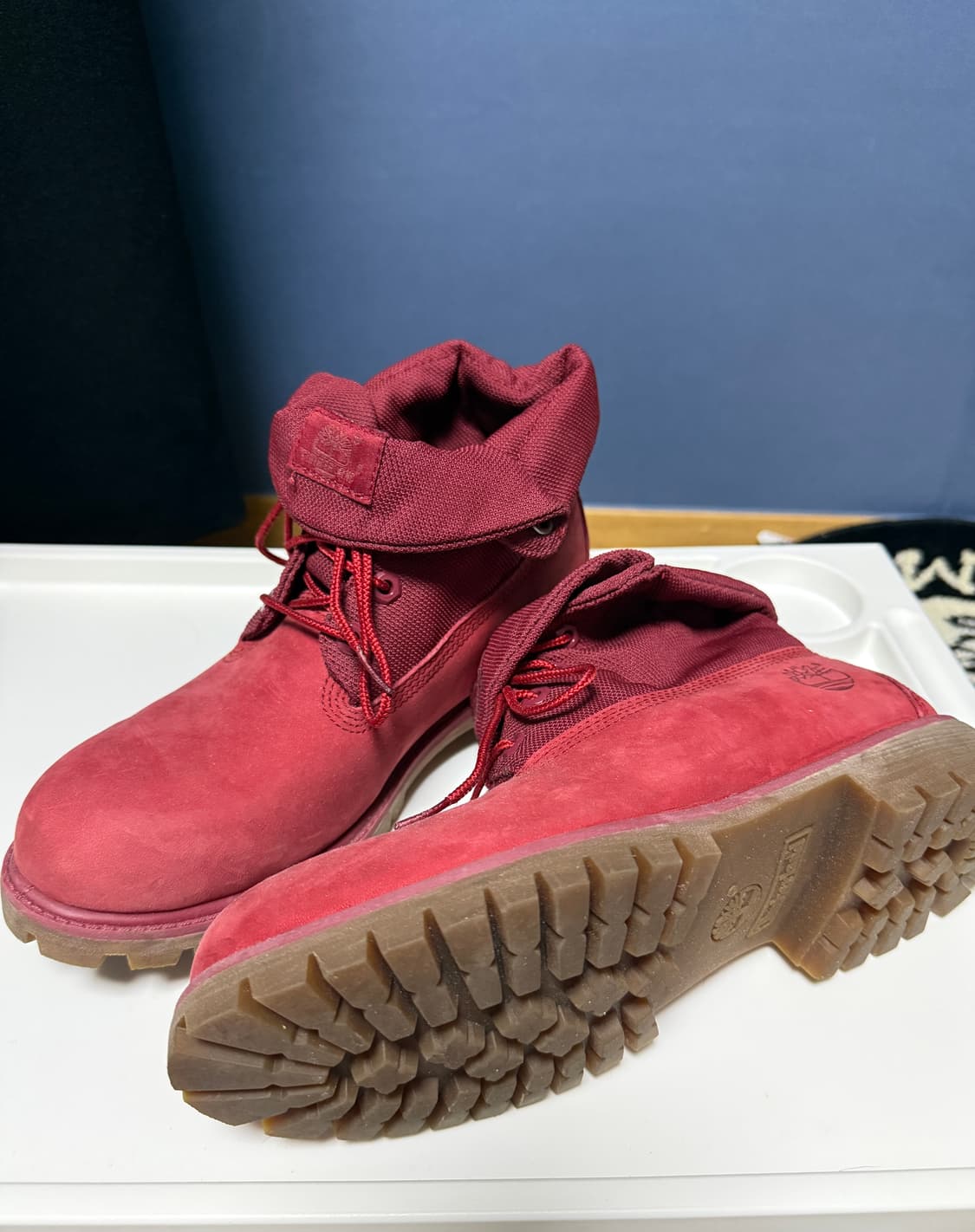 팀버랜드 롤탑 부츠 버건디 상품이미지5