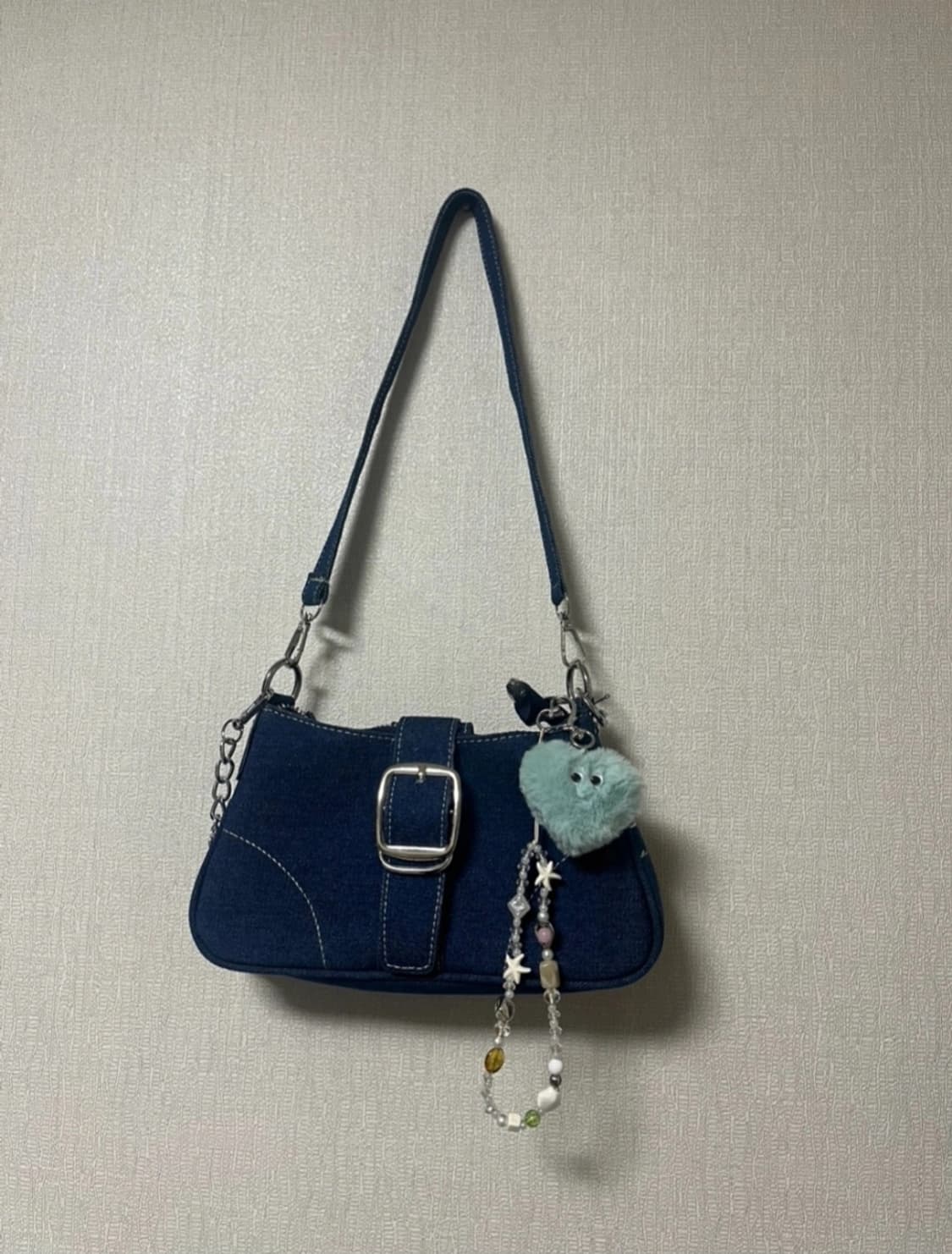 새상품) 홍대 빈티지 커스텀 데님 숄더백 상품이미지1