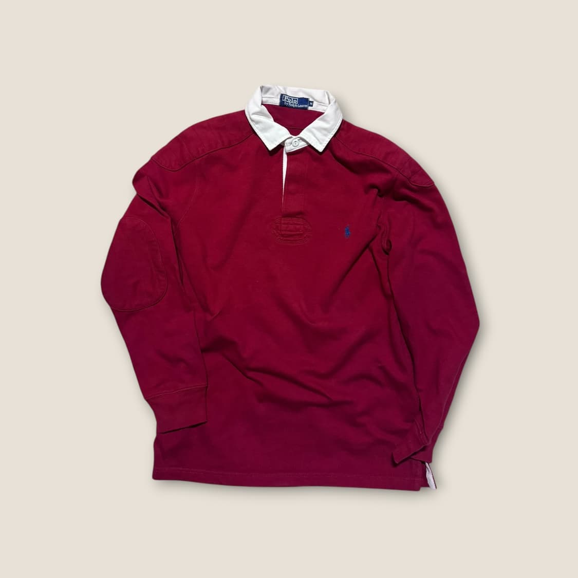 90s 폴로 랄프로렌 레드 럭비티 M 상품이미지1