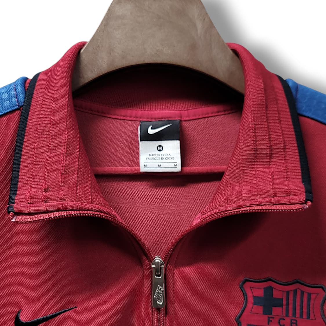 [100/M] 나이키 버건디&블루 사이드라인 FCB 집업 져지 상품이미지8