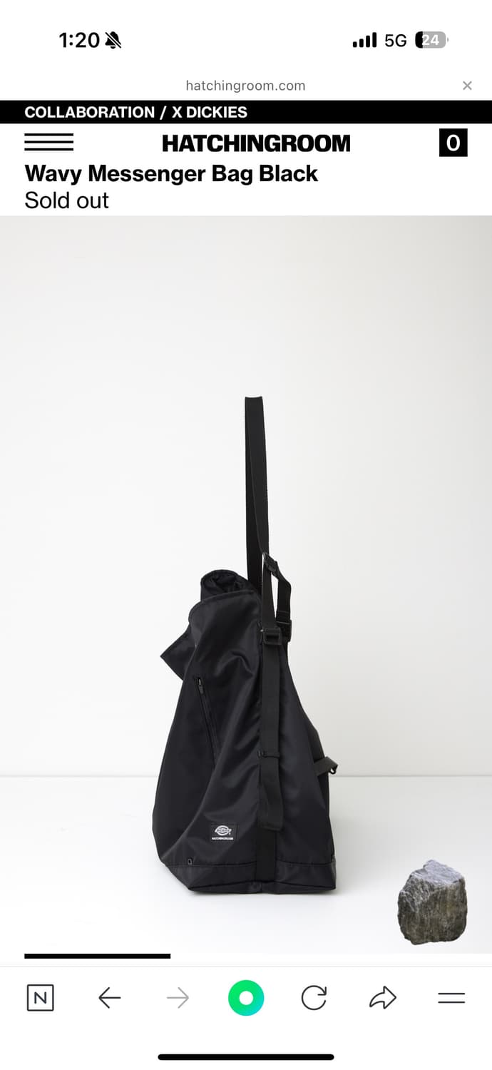 Wavy Messenger Bag Black 상품이미지5