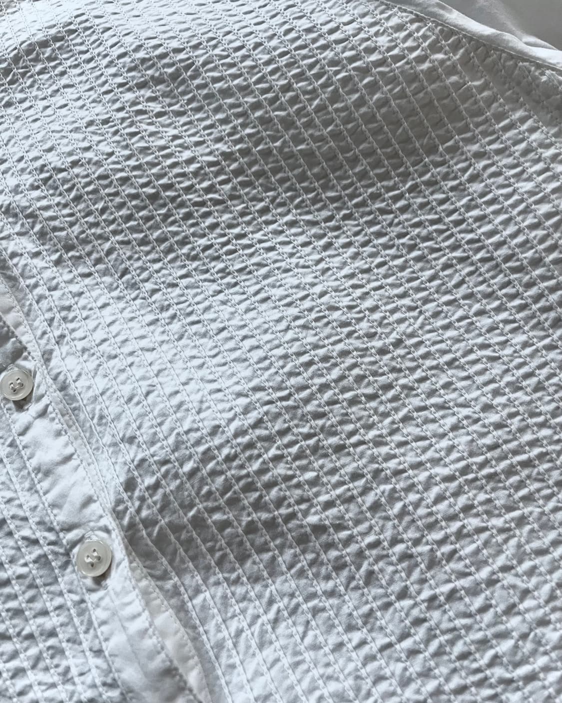 Yacco Maricard Pleats Stitch White Shirt 상품이미지7