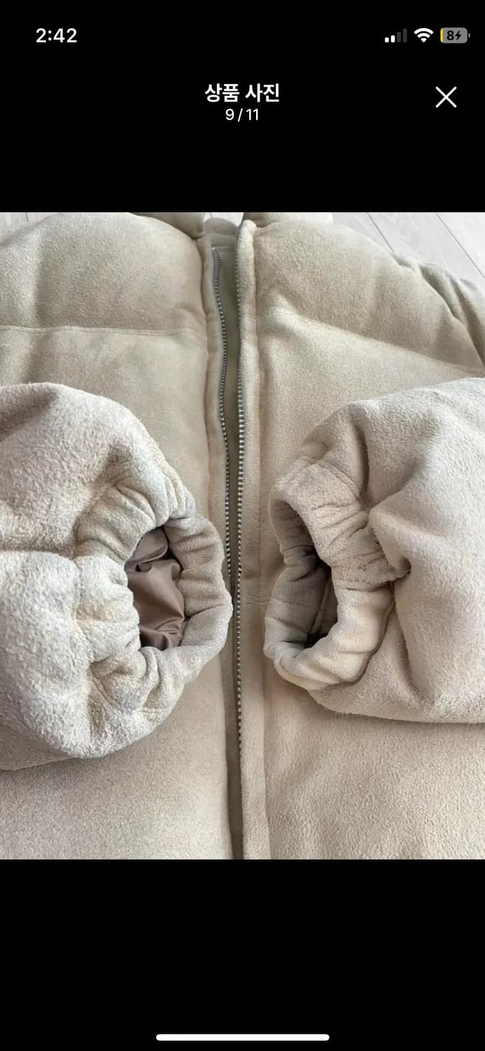 네이버후드 스웨이드 패딩 베이지 L 상품이미지8