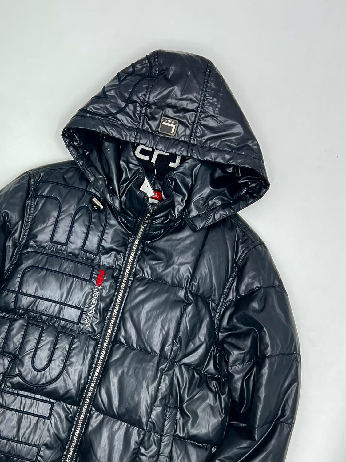 후부 자수 후드 패딩 상품이미지2