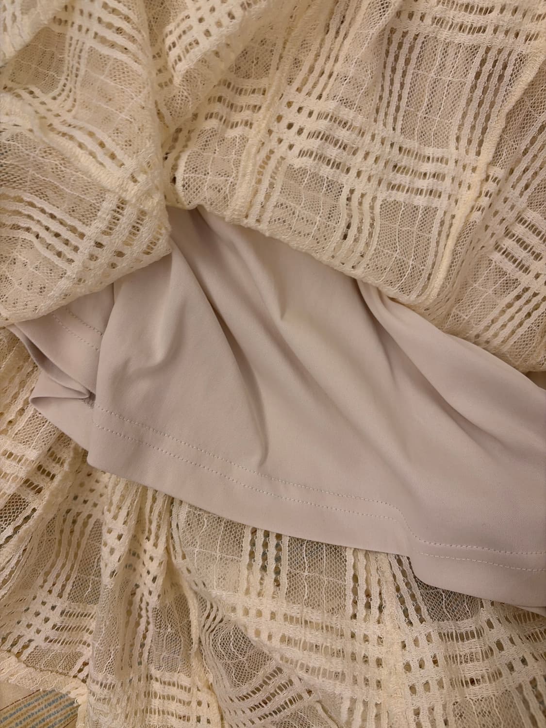 빈티지 체크 레이스 스커트 판매 -착샷 상품이미지4