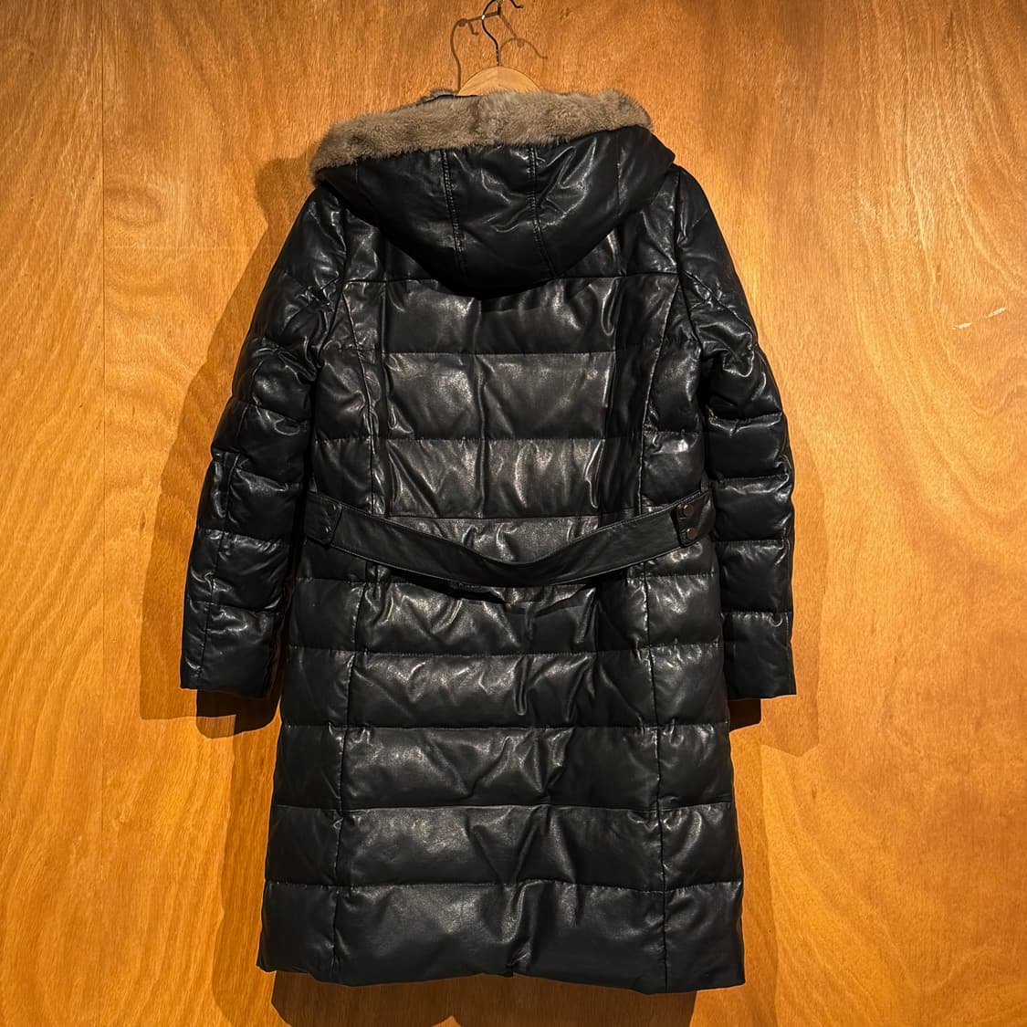 오리지널 램스킨 여성 덕다운 패딩 코트 M 양가죽 상품이미지6