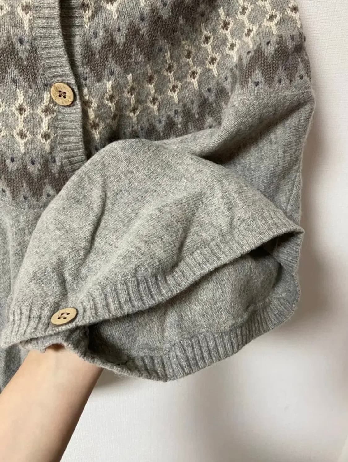 일본 빈티지 모리걸 하구미 대장 니트목폴라&사와코케이프 상품이미지7