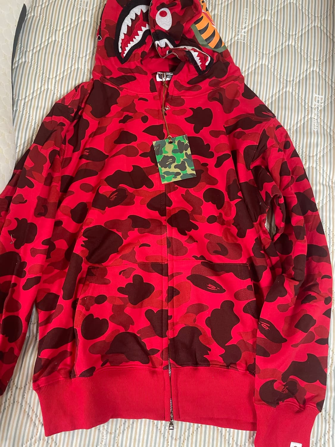 베이프 사크 후드집업  L xL 레드 상품이미지1
