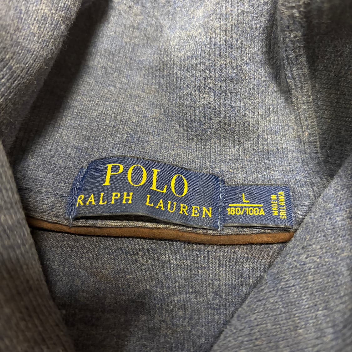 폴로 랄프로렌 레드포니 네이비 숄카라 코튼 니트 상품이미지3