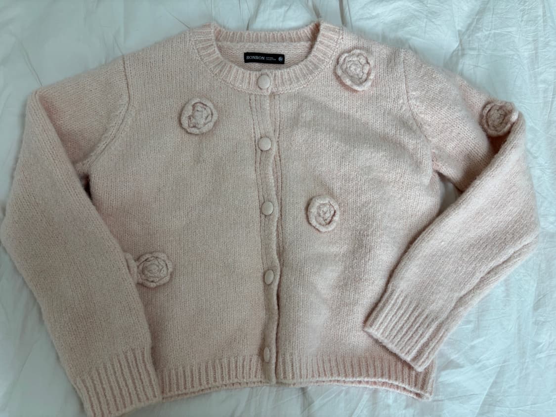 VINTAGE FLOWER HANDMADE KNIT CARDIGAN 상품이미지2