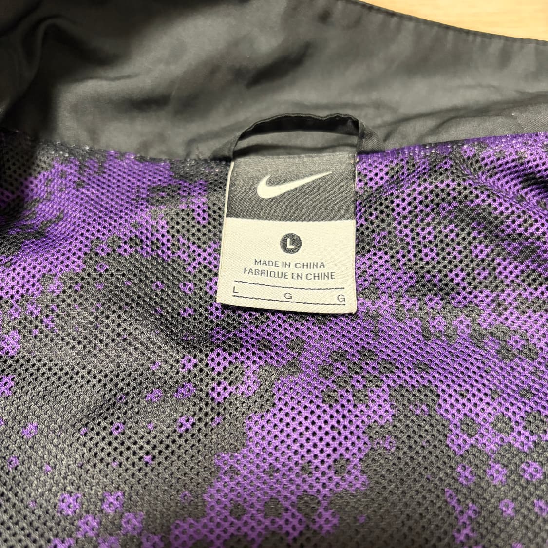 나이키 00s 올드스쿨 퍼플 스우시 블랙/퍼플 바람막이 자켓 상품이미지4