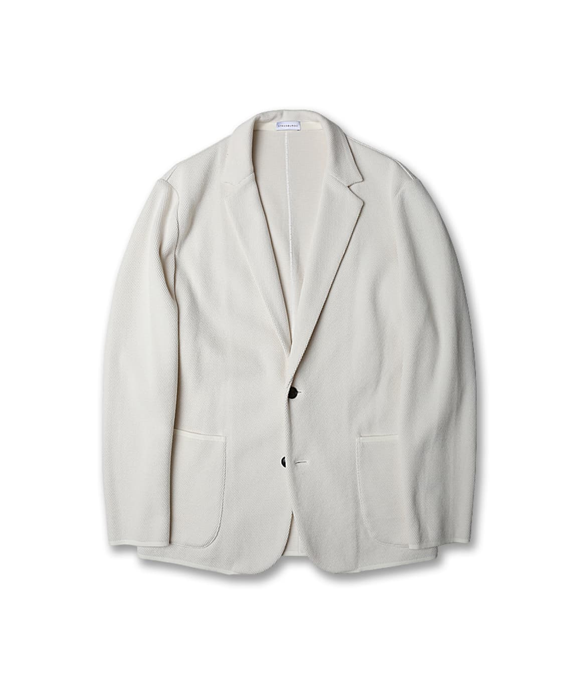 스트라스부르고 [Strasburgo] 오프 화이트 럭셔리 와플 니트 자켓 상품이미지1