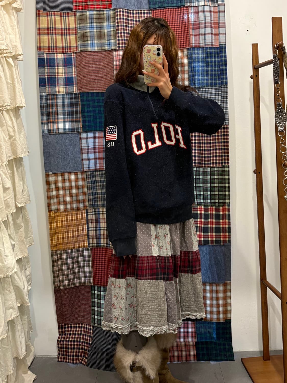 폴로 스펠아웃 성조기 후리스 상품이미지4