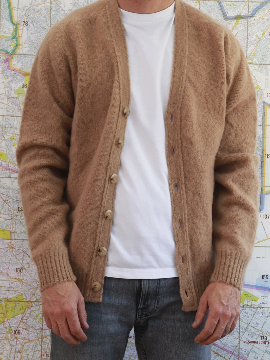 하울린 howlin 쉐기독 가디건 카멜 L 105 스코틀랜드 할리  상품이미지2