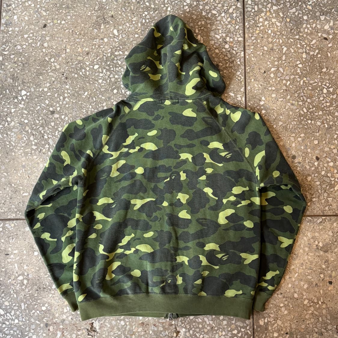 OG 베이프 그린카모 풀 집 후디 L 상품이미지2