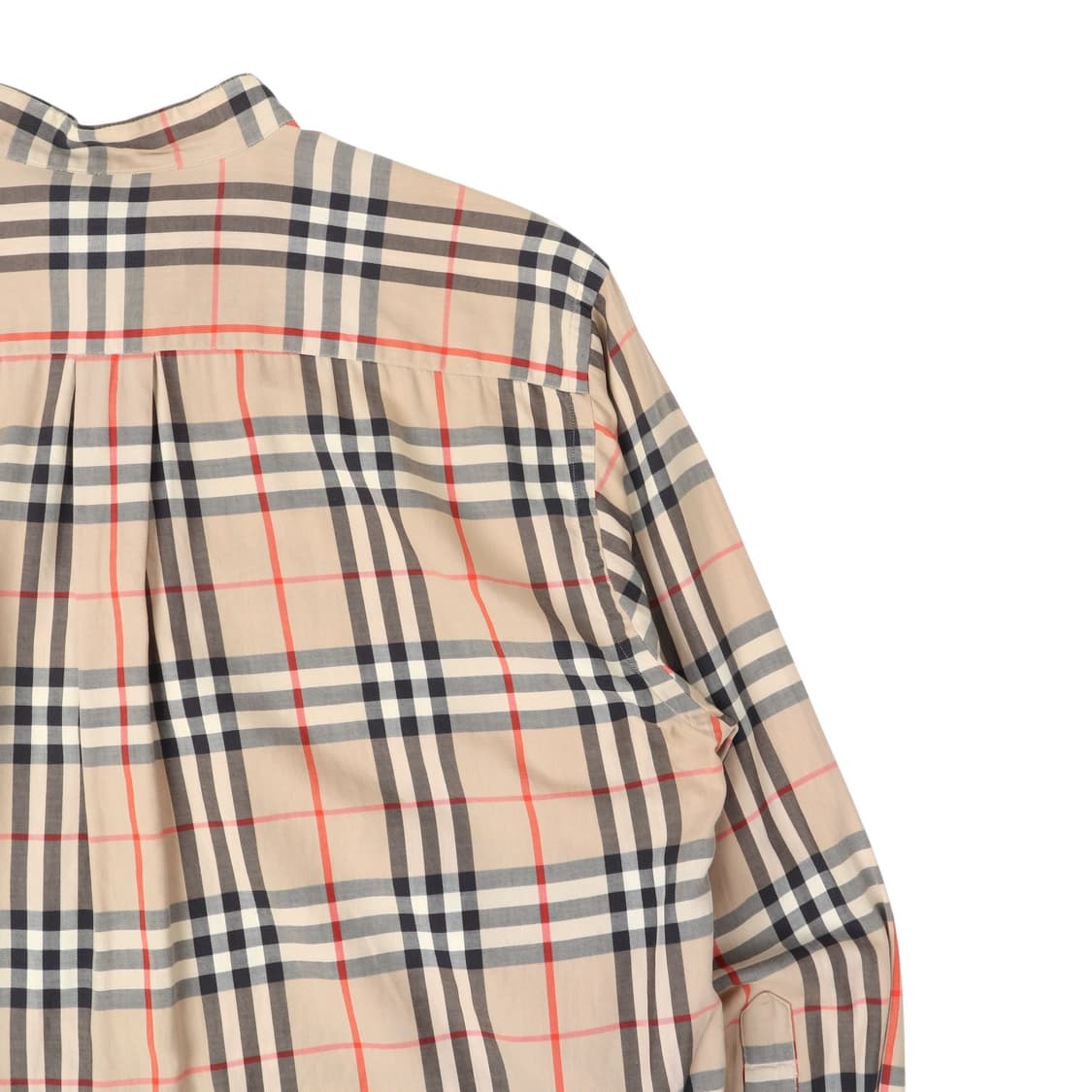 버버리 헨리넥 베이지 노바체크 셔츠 상품이미지6