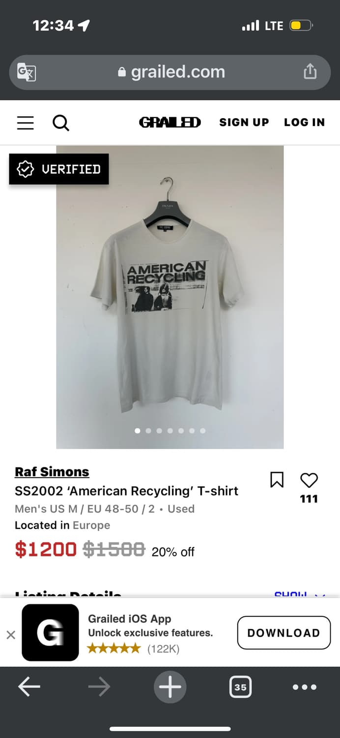 라프시몬스 02SS AMERICAN RECYCLING 반팔 티셔츠 상품이미지10