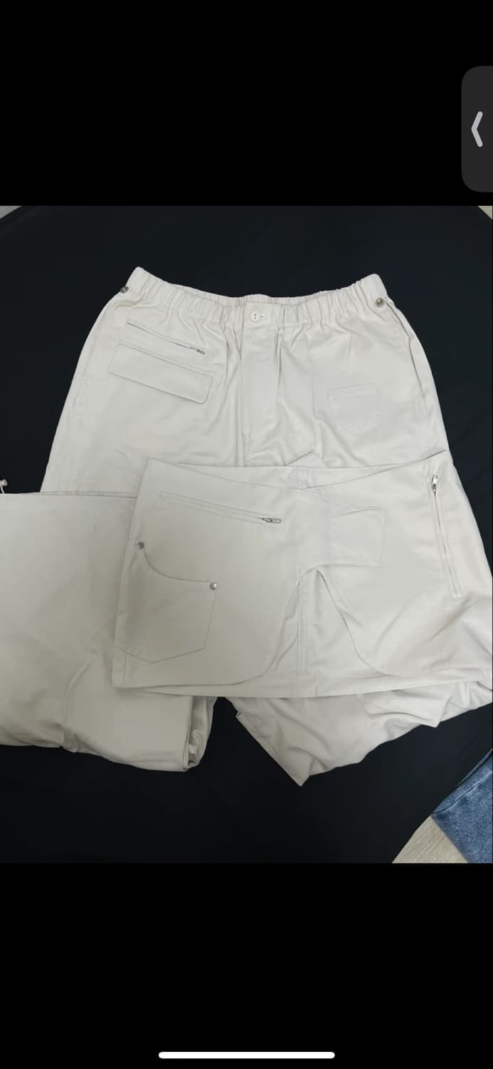 파르티멘토 우먼 2WAY 벨티드 레이어드 파라슈트 팬츠_카키 베이지 S 상품이미지5