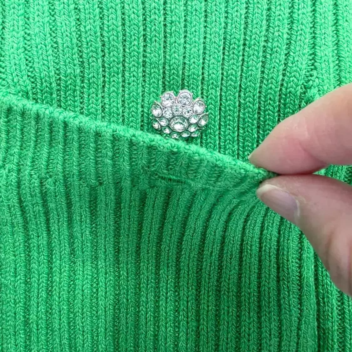 (새상품급) ESSENTIEL 에센셜 앤트워프 그린 니트 가디건 ~55 상품이미지10