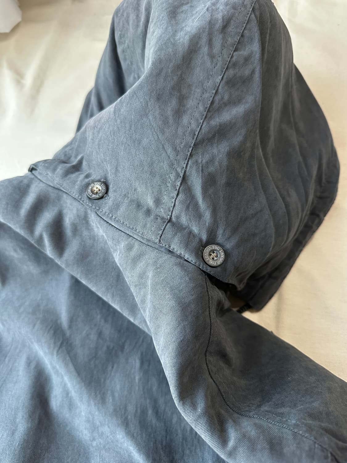 런던포그 후디드 카라 레더 자켓 M 상품이미지5