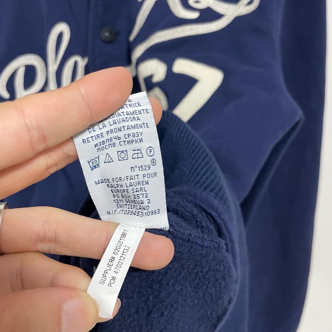 스웻 바시티 자켓 상품이미지6