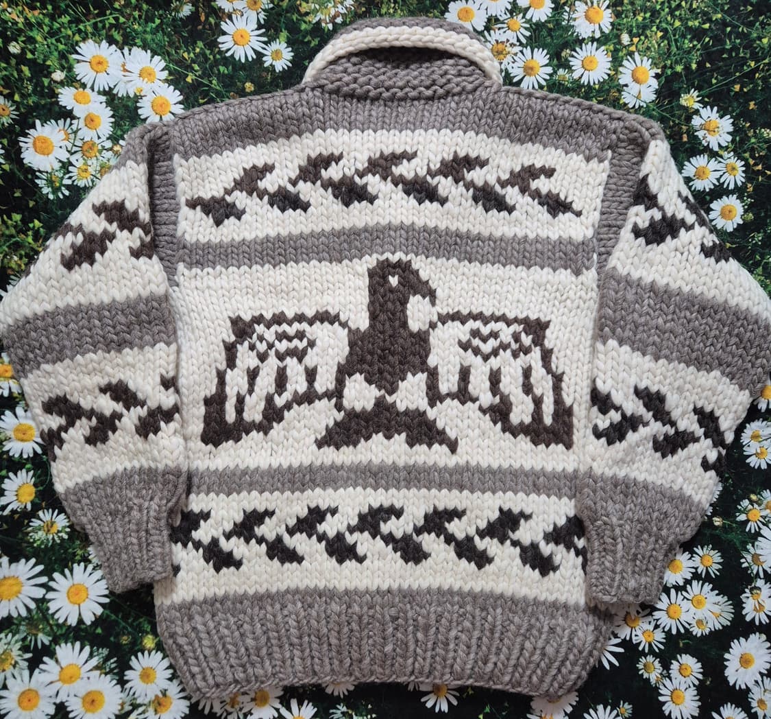 canadian sweater 썬더버드 리얼 캐나다 코위찬 M 상품이미지3