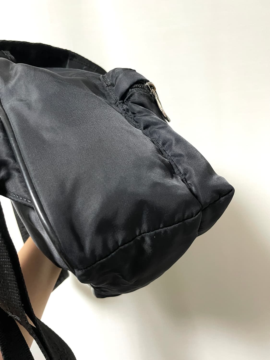 홀리스터 블랙 나일론 복조리 스트링 미니 백팩 여행가방 _ 모리걸, y2 상품이미지4