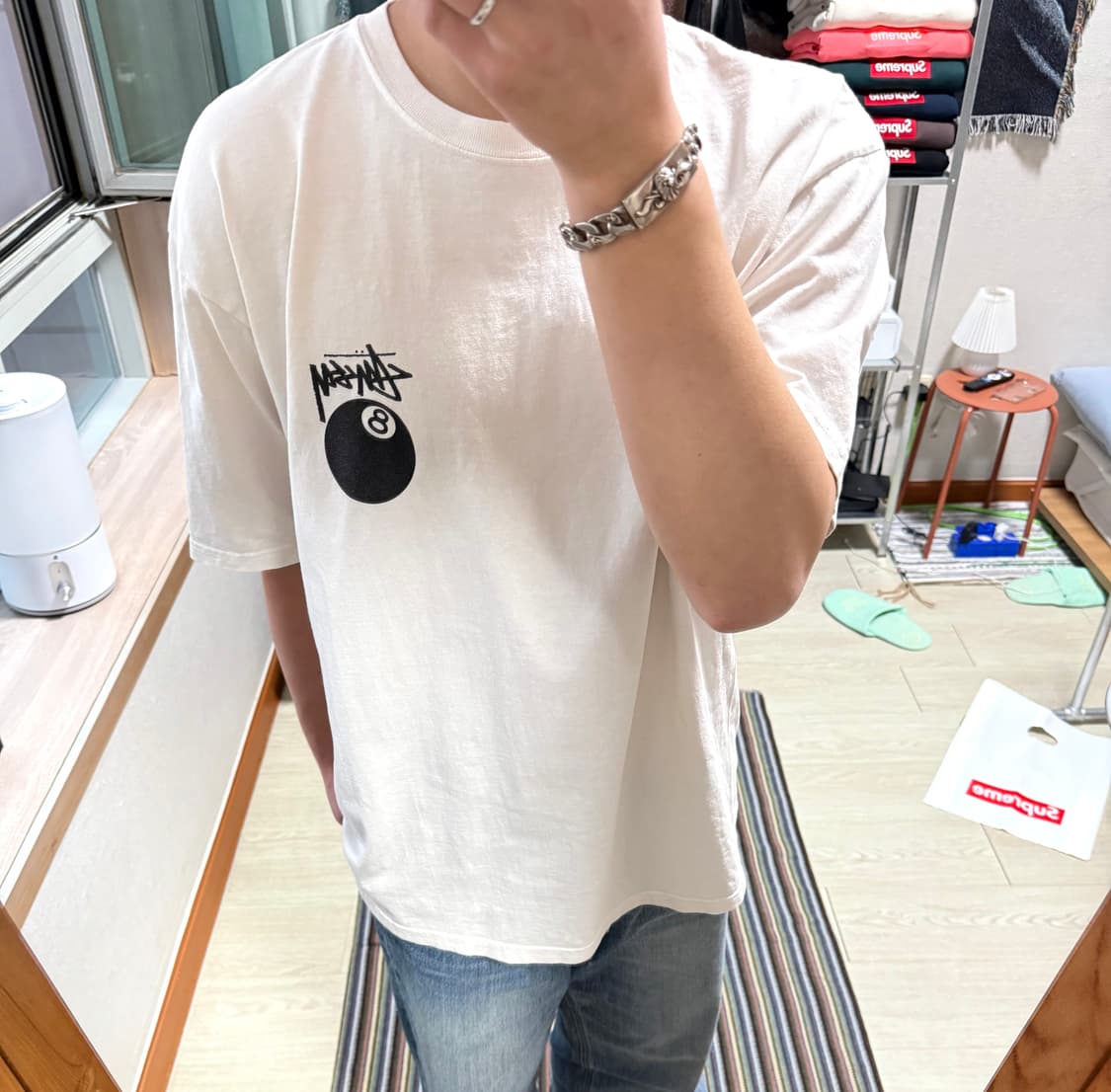 스투시 8볼 피그먼트 반팔 티셔츠 상품이미지1