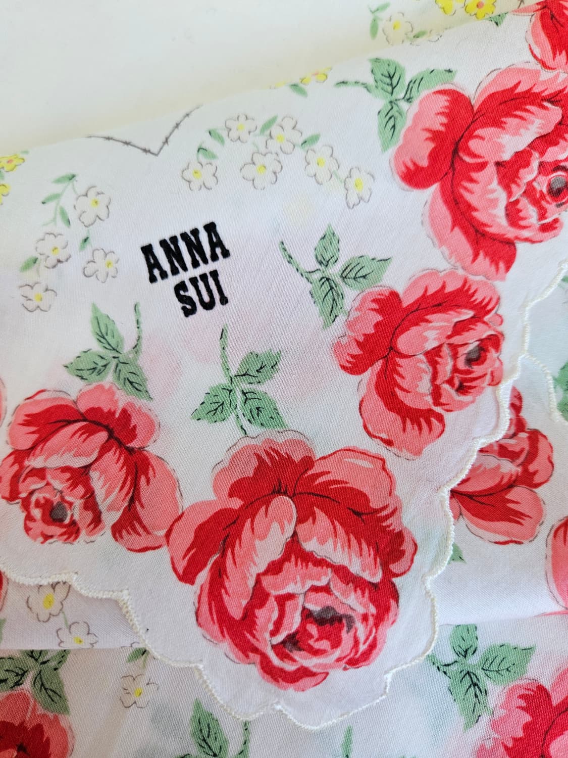Anna Sui(안나수이손수건 ) 로즈쉐입 빈티지 손수건 상품이미지4
