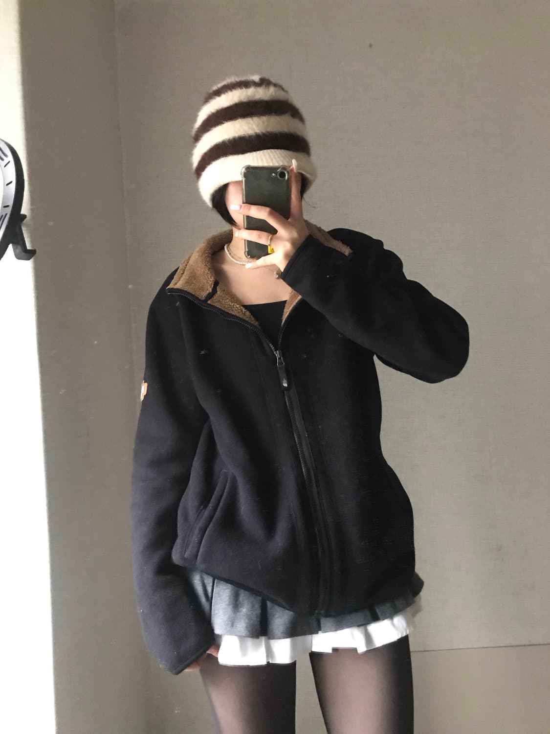 노페 블랙 후리스 상품이미지5