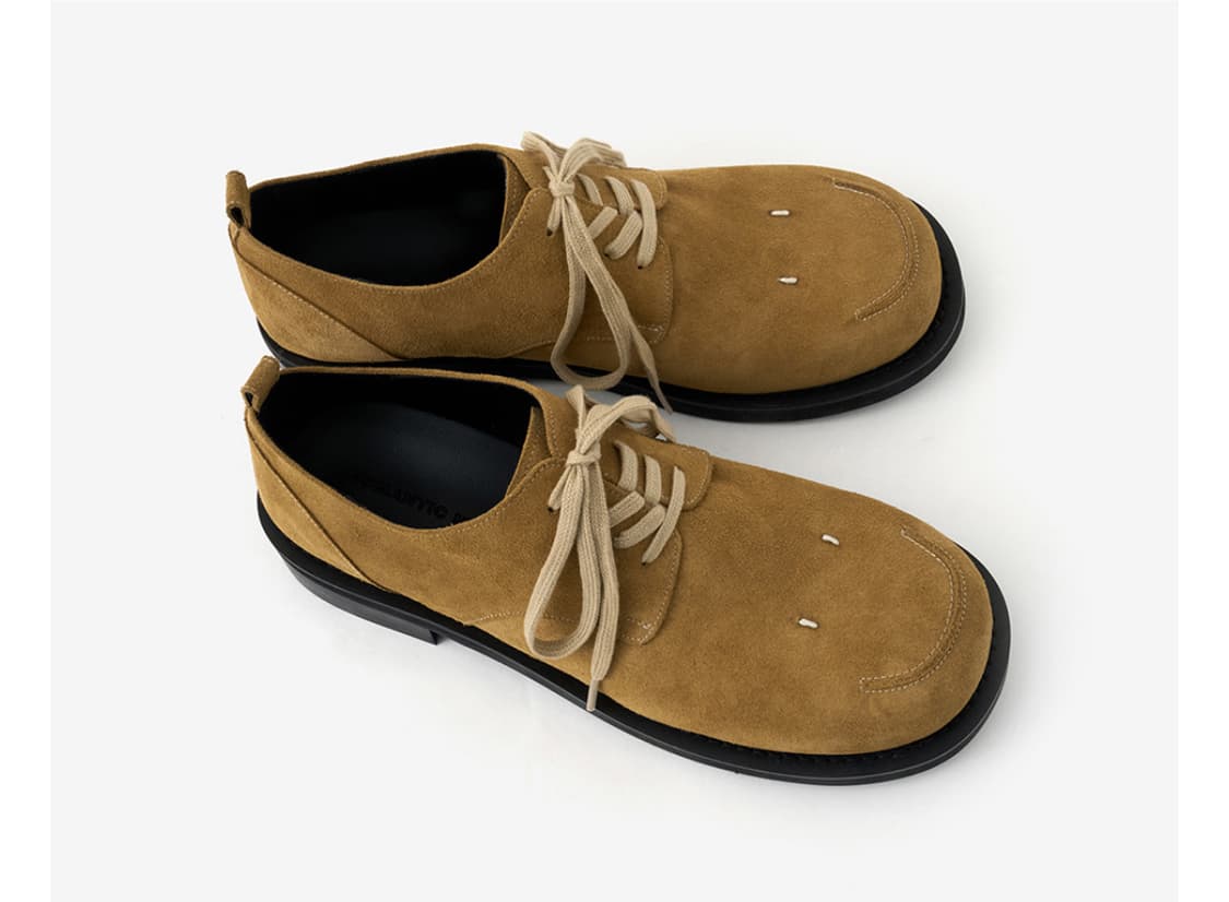 새상품(280)로맨틱무브 스마일 스웨이드 더비슈즈 웜옐로우 상품이미지3