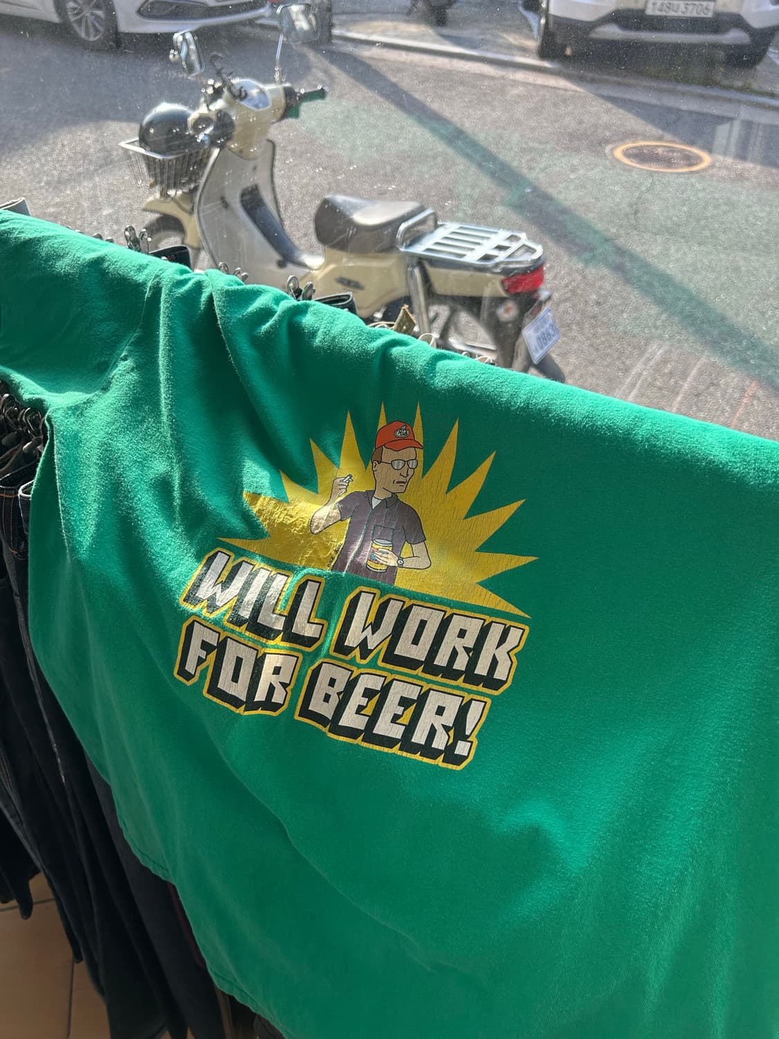 빈티지 Will work for beer 티셔츠 상품이미지6