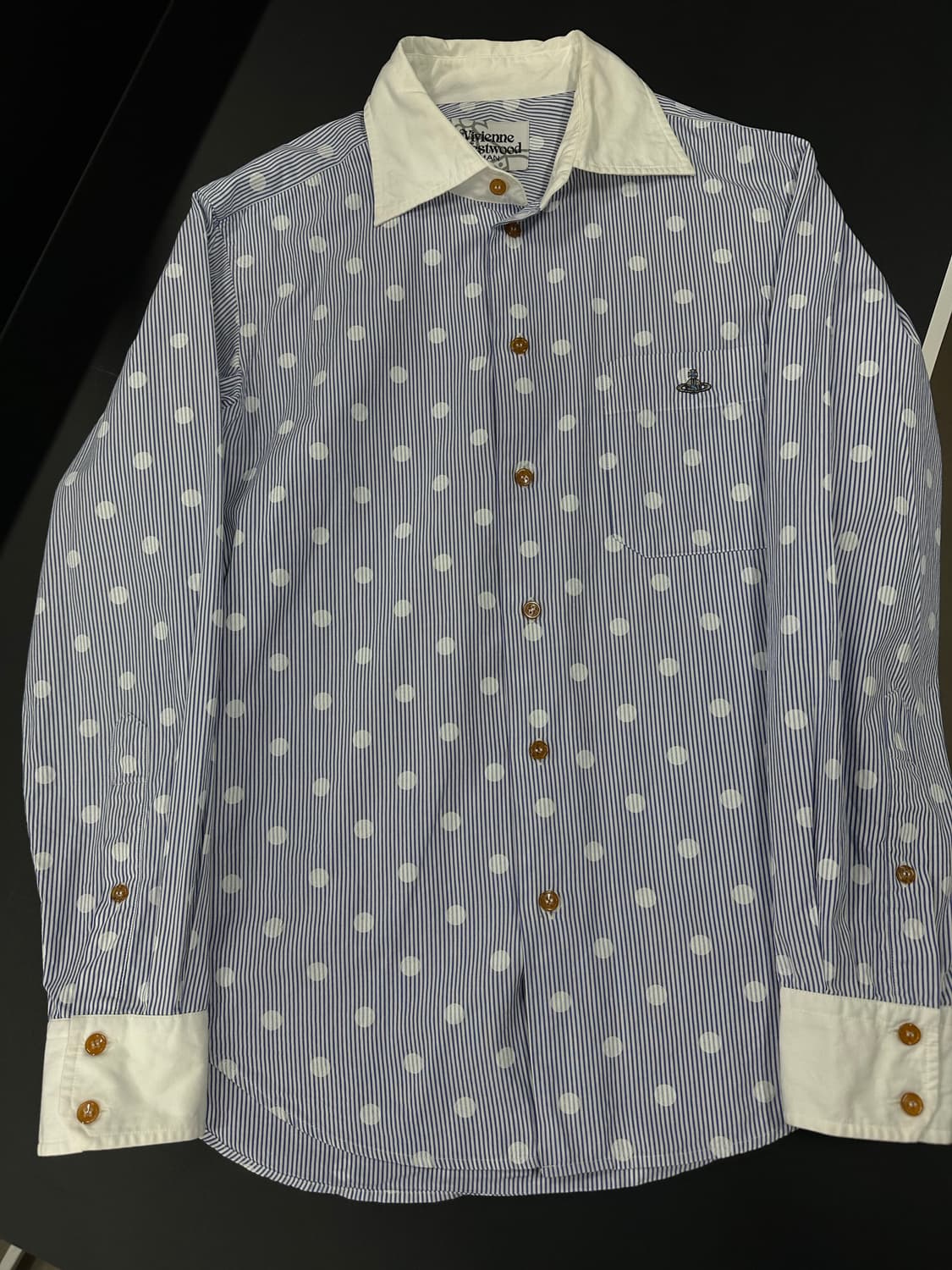 비비안 웨스트우드 레드라벨 스트라이프 도트 긴팔 셔츠 상품이미지4