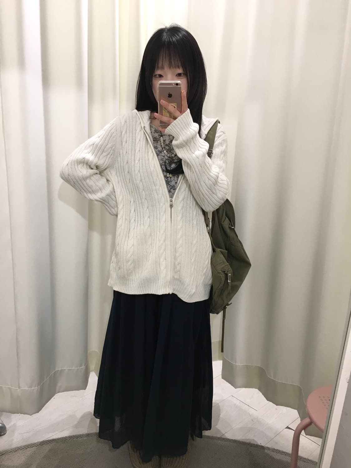 모리걸 아사면 밴딩 스커트 상품이미지6