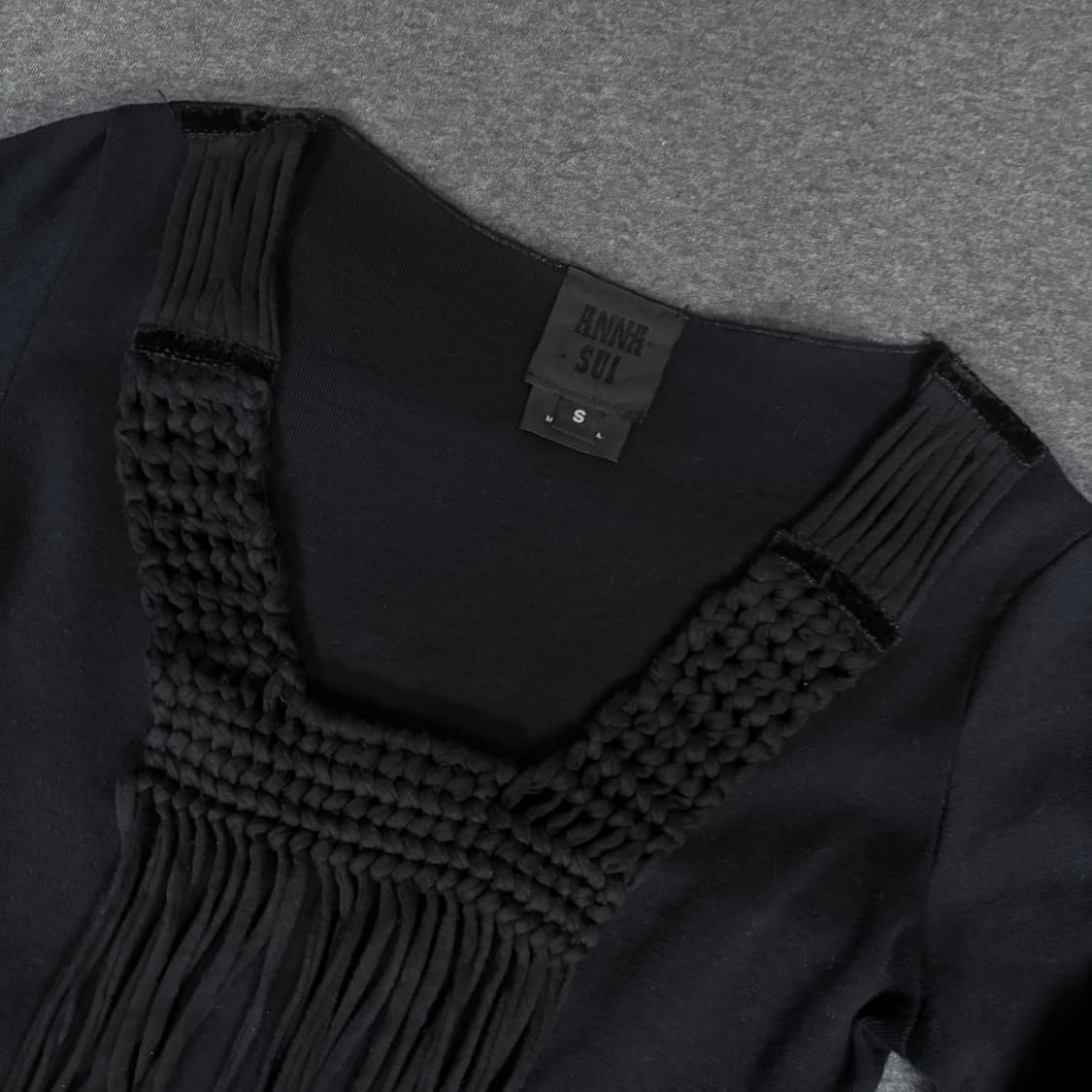 [S] Anna Sui 안나수이 프린지 디테일 긴팔 롱 슬리브 탑 상품이미지3