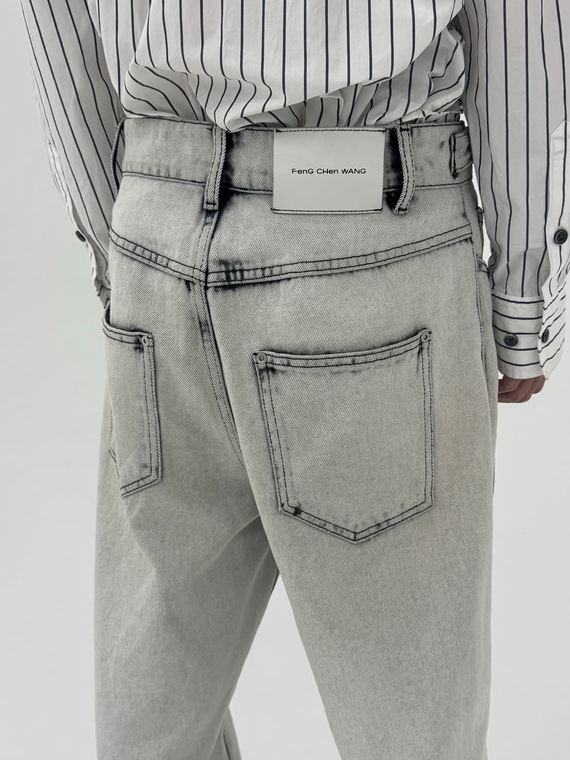 펑첸왕 사이드 버튼 데님 팬츠 상품이미지5