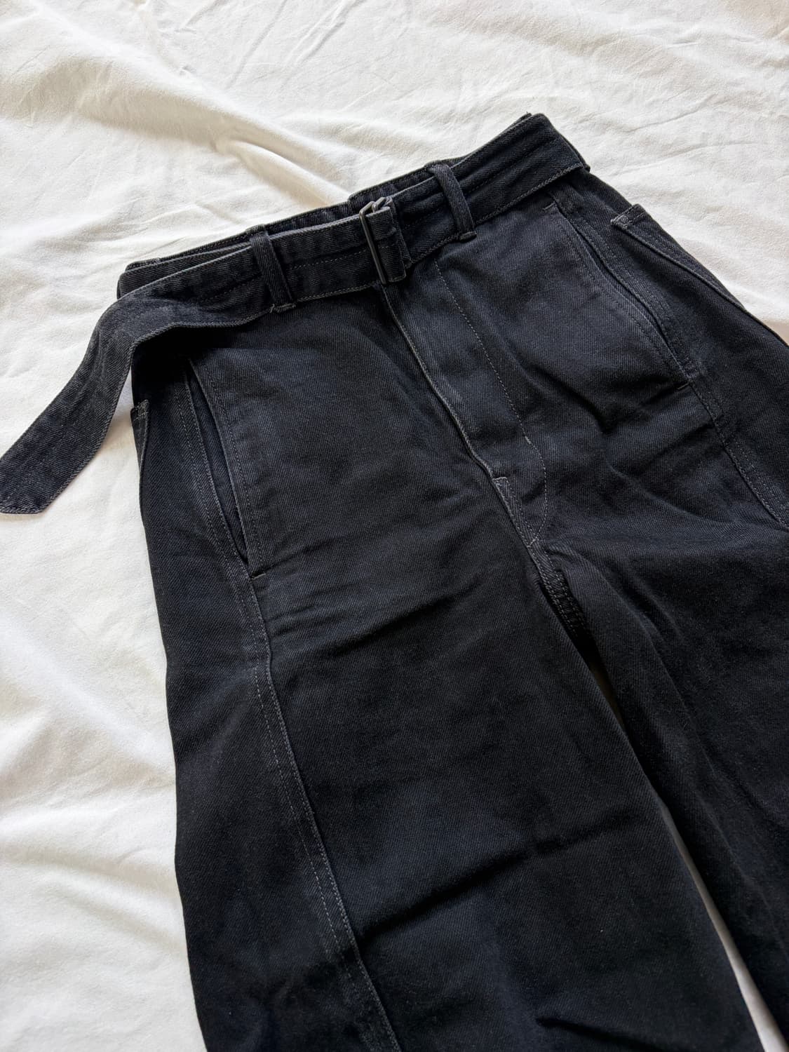 르메르 22ss 트위스트 벨티드 팬츠 xxs LEMAIRE  상품이미지2