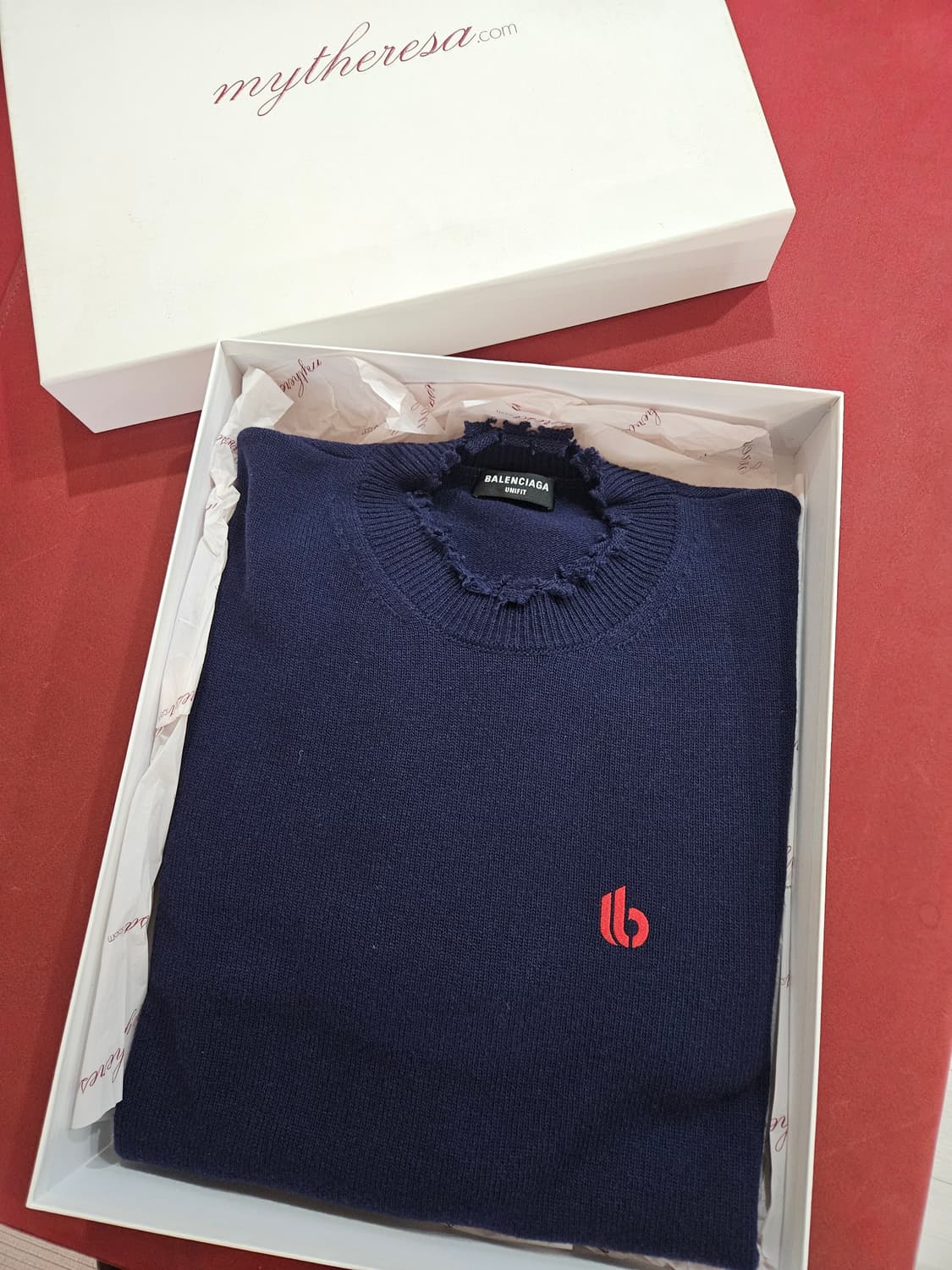 [L] 발렌시아가 더블B 자수 로고 니트 스웨터 상품이미지5