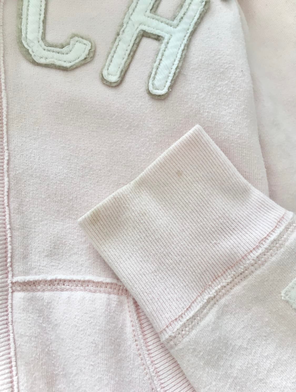 아베크롬비 베이비핑크 로고 레터링 후드집업 핀터레스트 갸루 상품이미지4