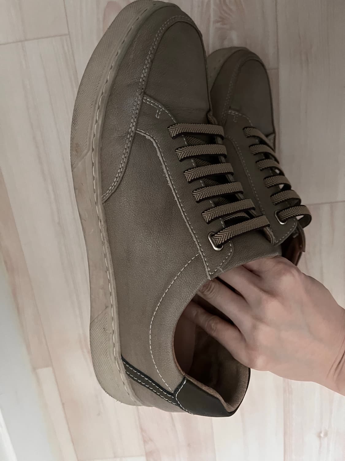 Mook 무크 베이지 가죽 스니커즈_260mm 상품이미지2