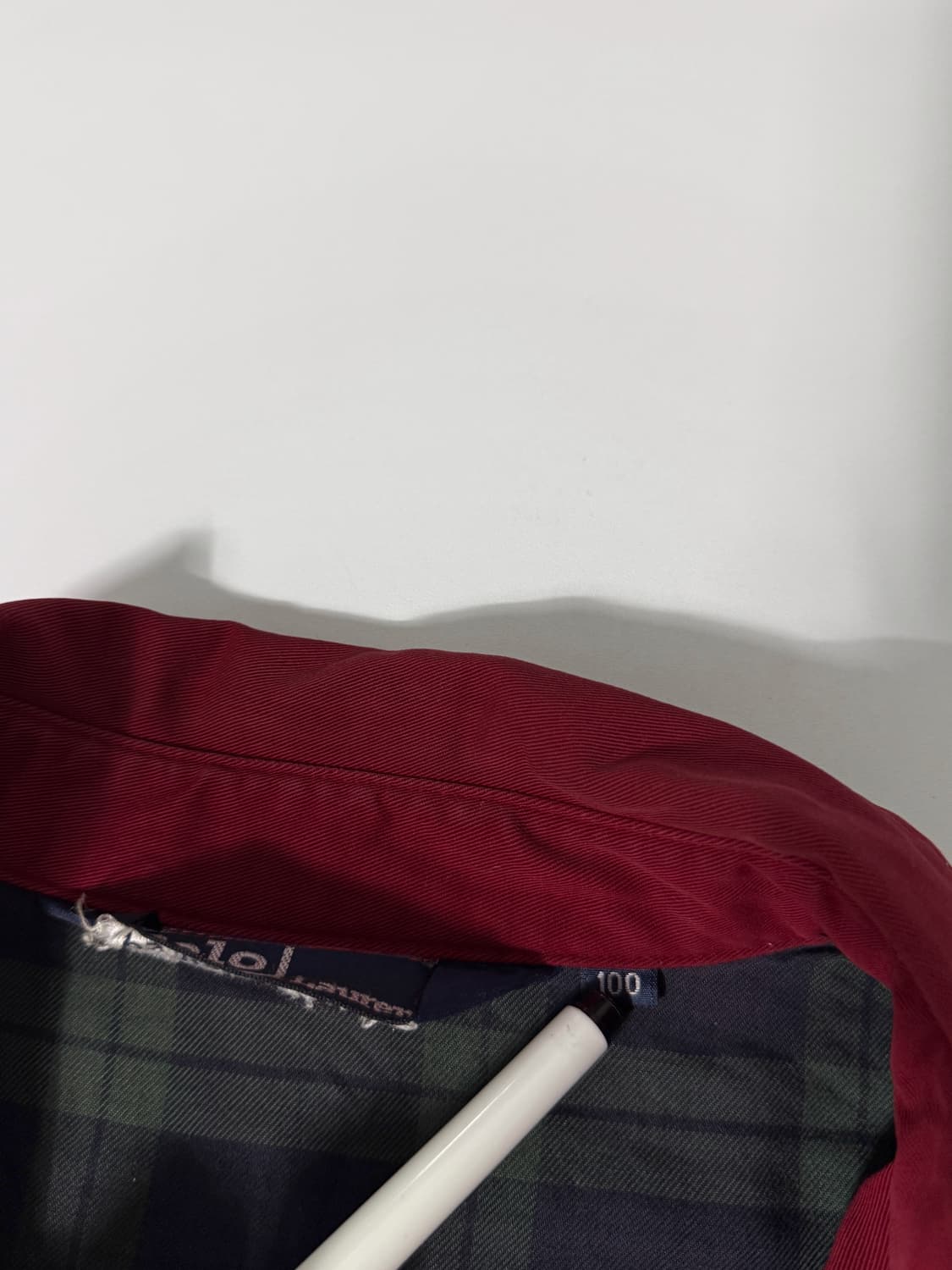 폴로 랄프로렌 오버핏 90‘s 해비 코튼 다크 레드 헤링턴 자켓 상품이미지6