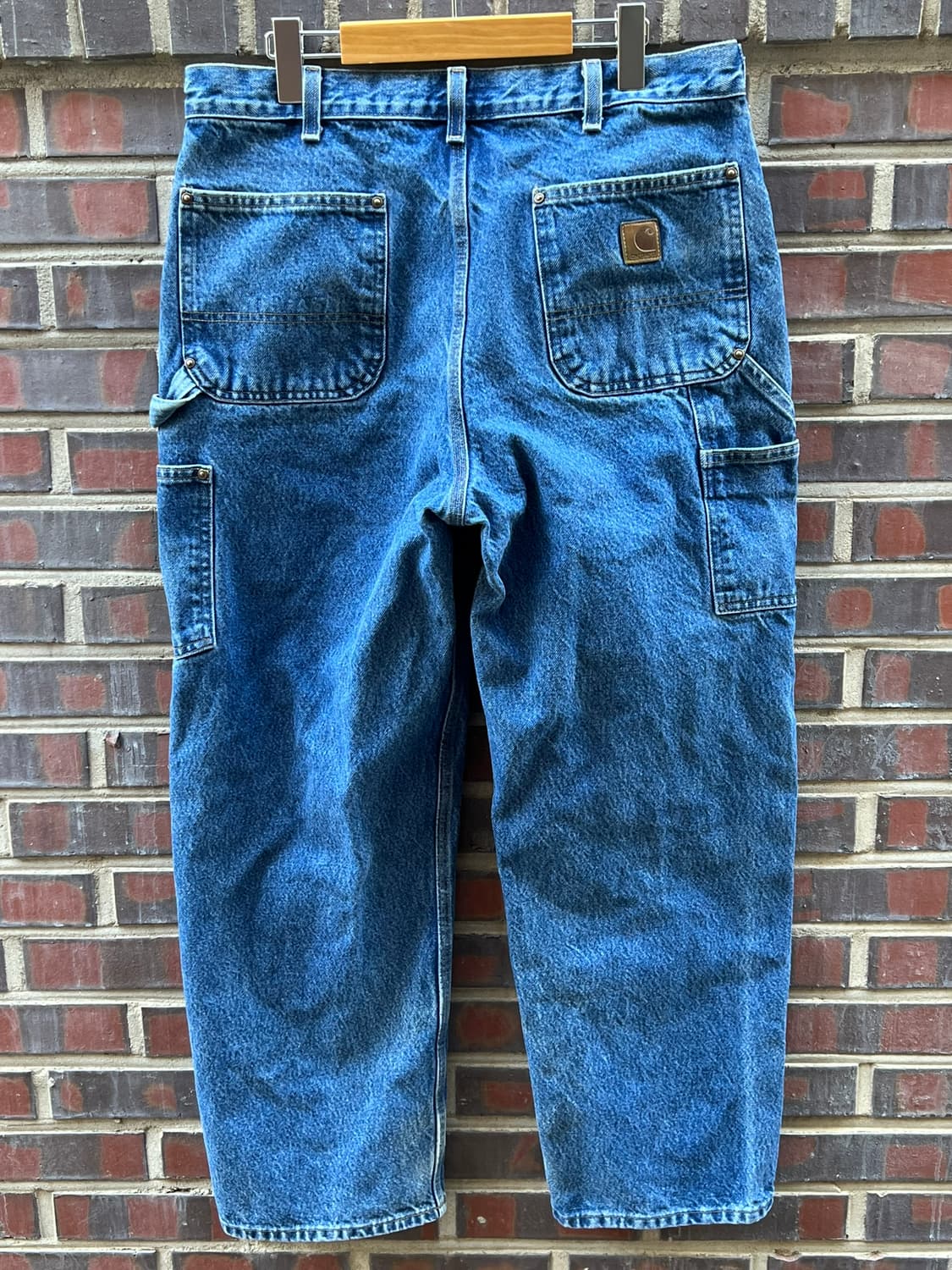 칼하트 B73 DST 더블니 데님 카펜터 팬츠 덩가리핏 USA 원단 상품이미지8