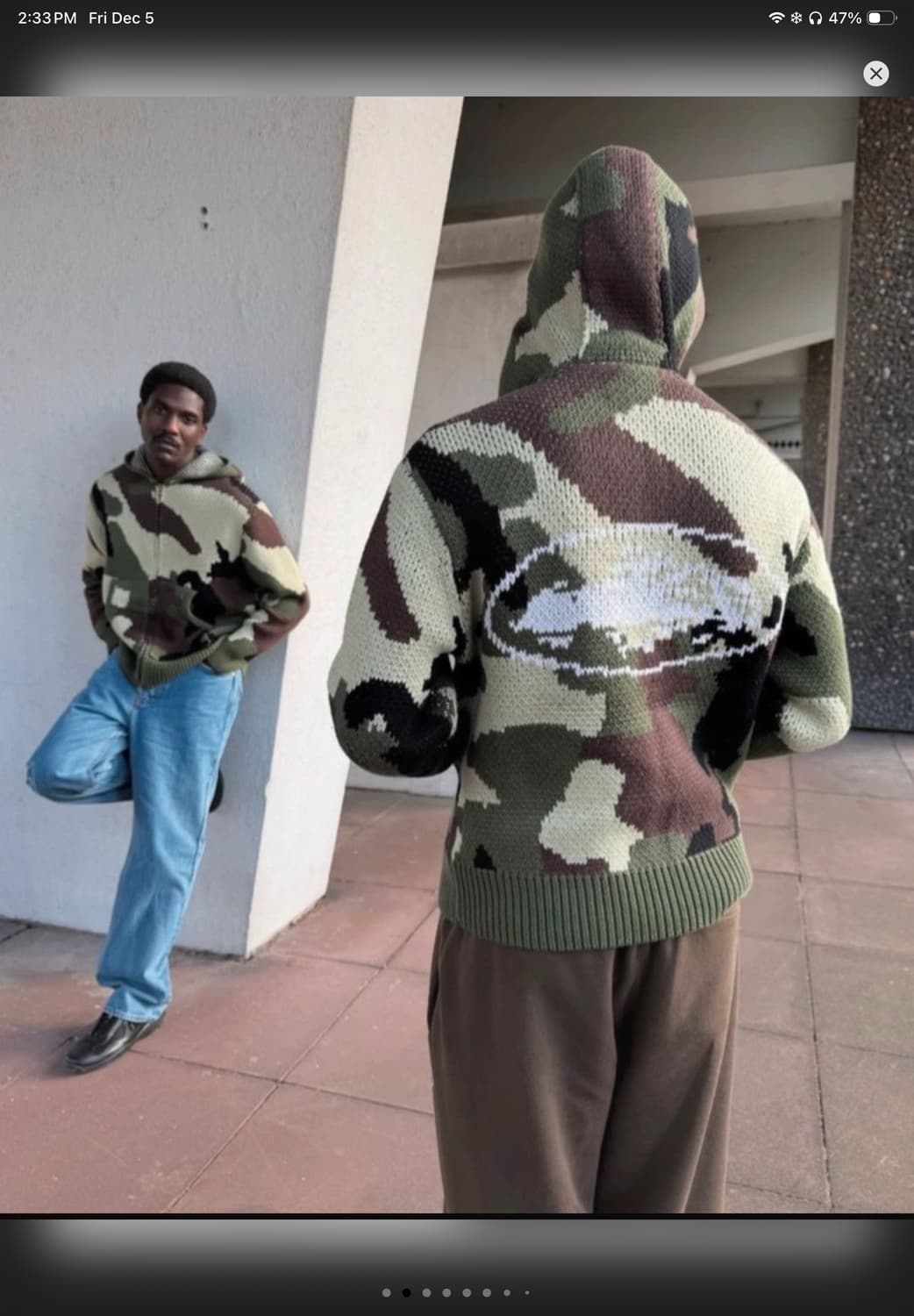 코르테이즈 카모 니트 후드집업 상품이미지2