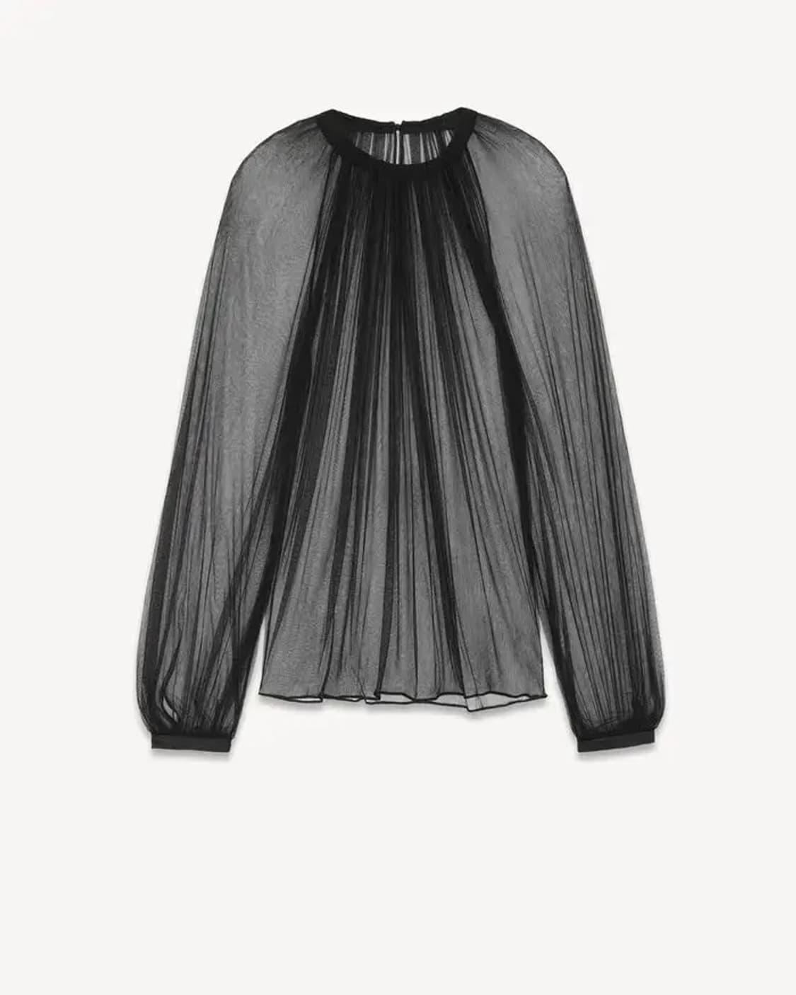 Saint laurent 24ss gathered top 실크 상품이미지3