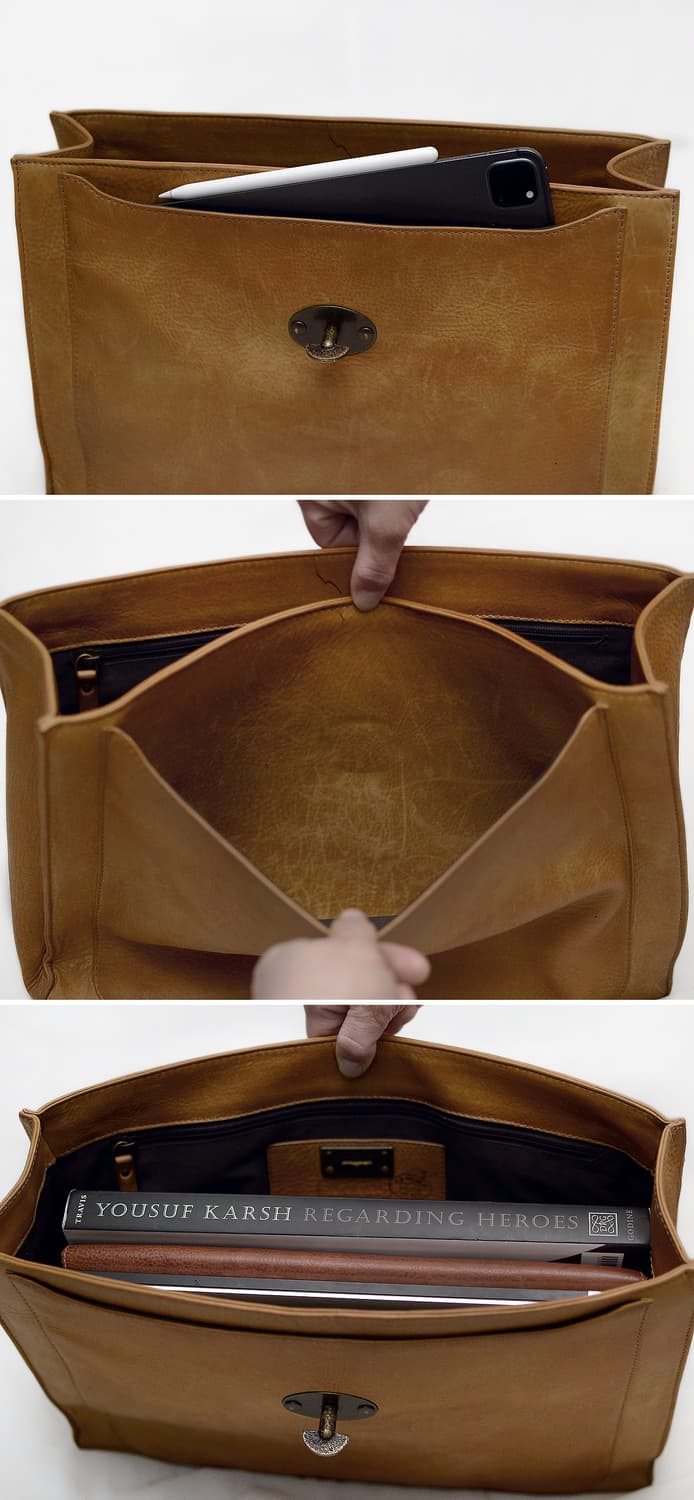 자넬라토 포스트맨 이탈리안 바게타레더 가죽 브리프케이스 상품이미지6