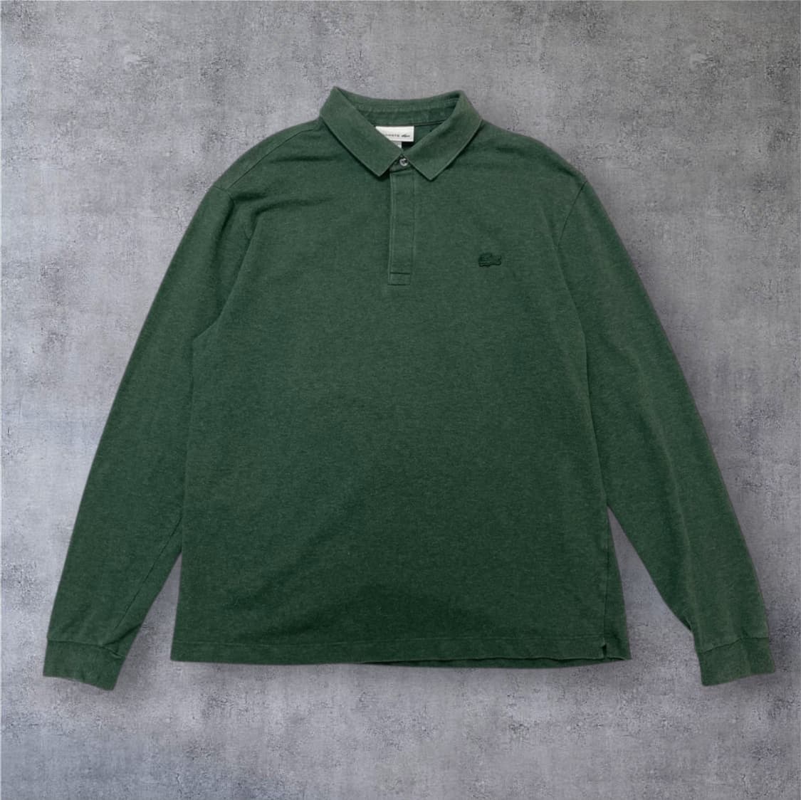 라코스테 Lacoste 그린 로고패치 긴팔 카라티 XL 상품이미지1