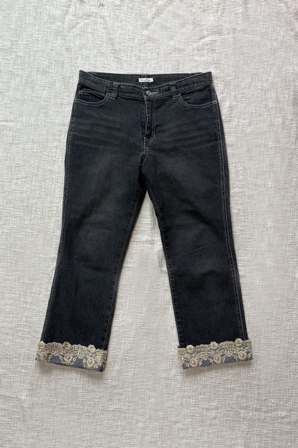 Just Cavalli Lace-Trimmed CropCapri Jean 상품이미지5