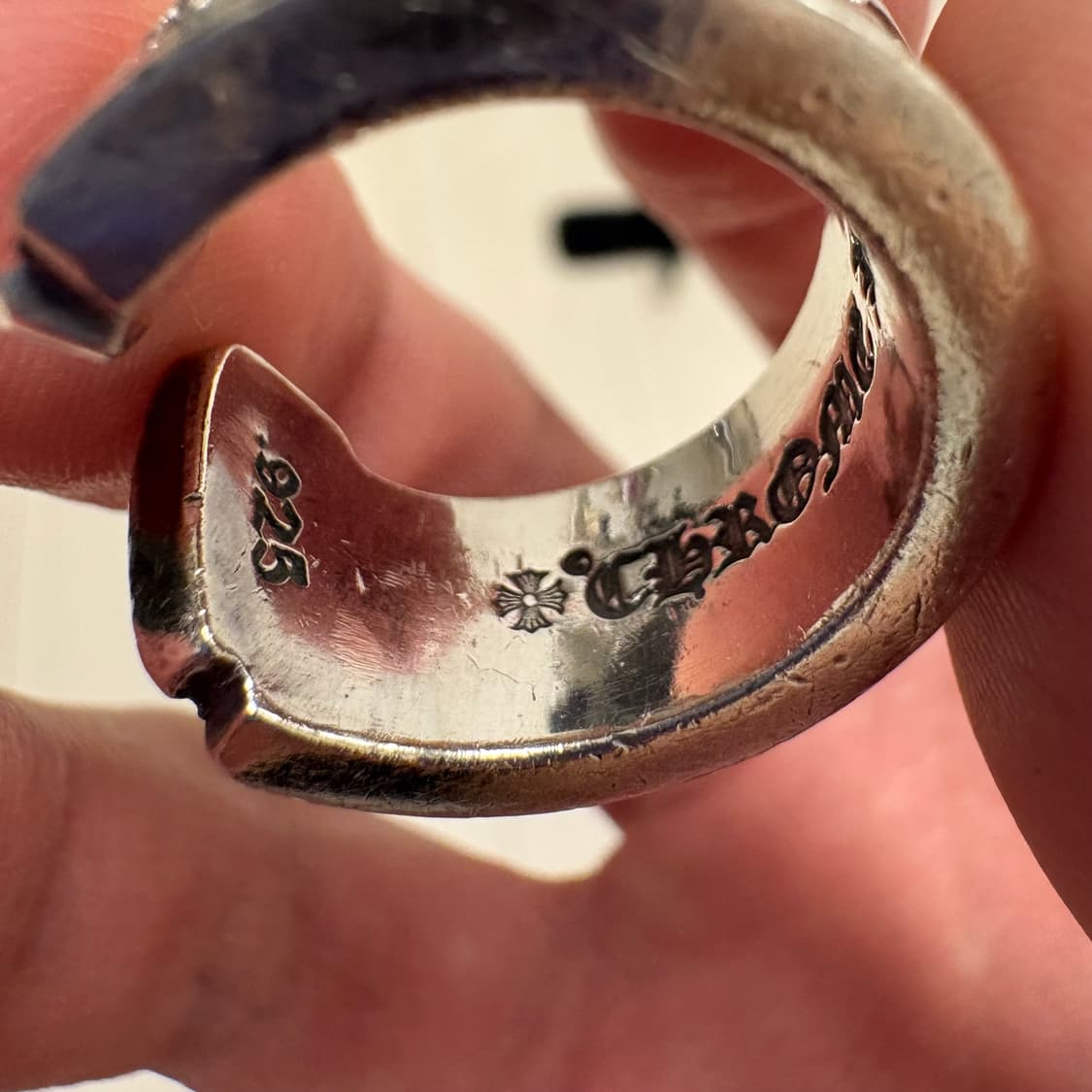 크롬하츠 스크롤라벨링 라지 us7.5 반지 상품이미지4