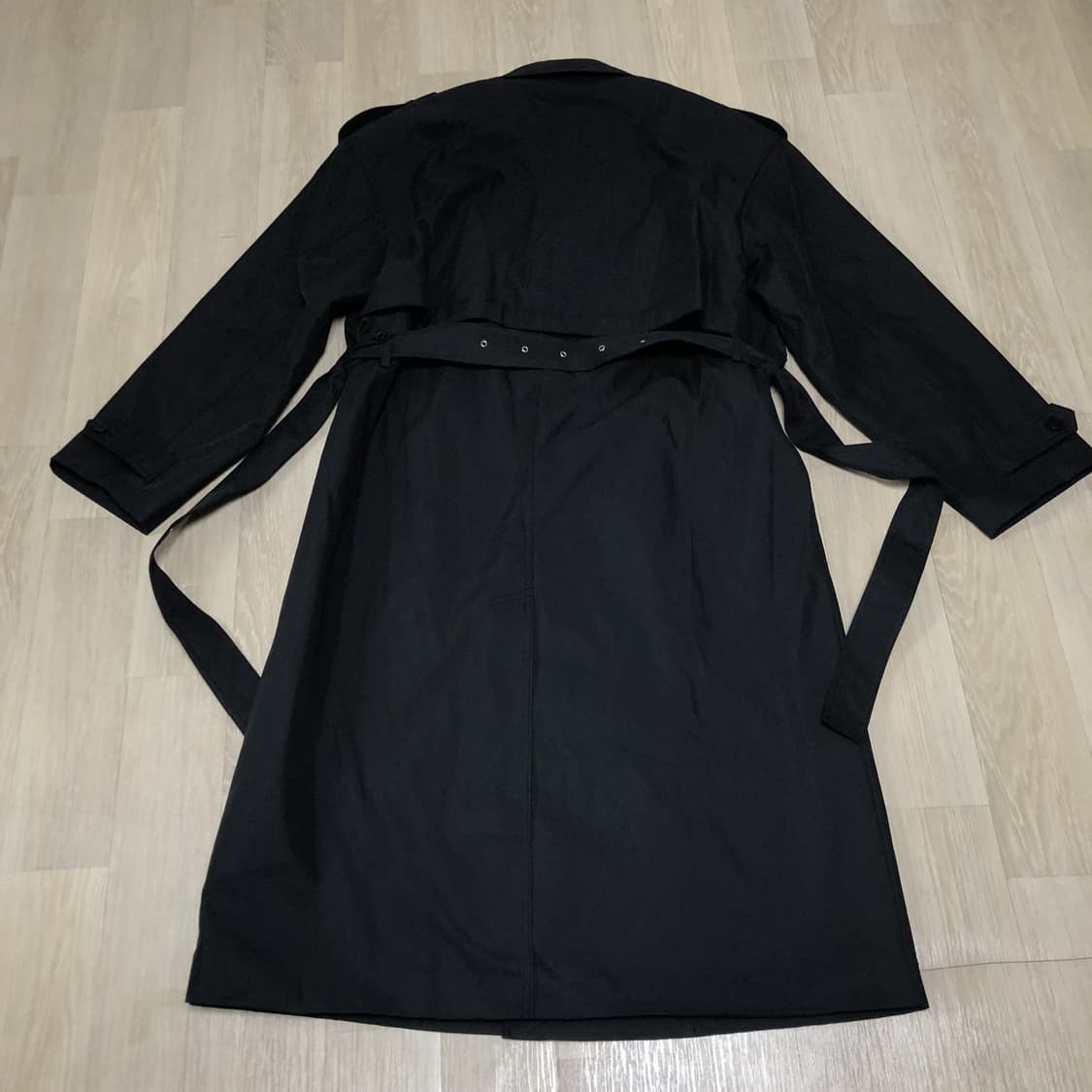 (L) 새상품 인사일런스 INSILENCE 오버사이즈 트렌치 코트 블랙 상품이미지9